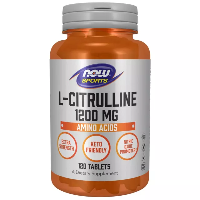 Now Foods L-CITRULLINE 1,200mg 120 Comprimés, Système Immunitaire Et Musculaire