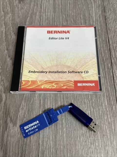 Software de bordado Bernina Editor Lite V4 con dongle para Windows 2000 XP 