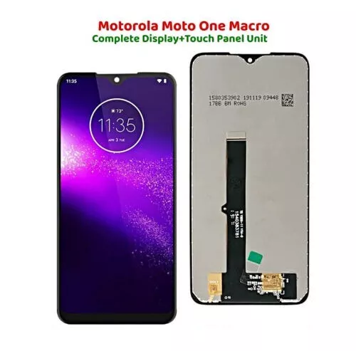 For Motorola One Macro LCD Black No Frame Display Touch Screen Replacement UK