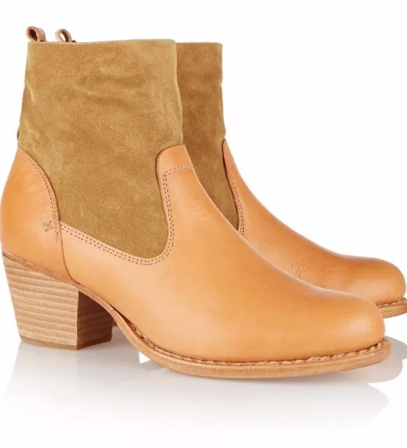RAG & BONE MERCER camel Leather and suede ankle Boots Sz. 10 $575