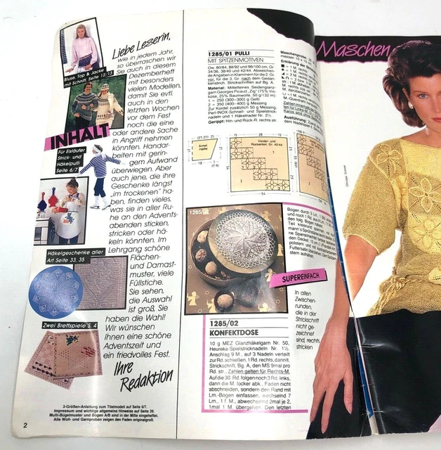 Anna 12 - 1985 - Burda Spaß an Handarbeit Magazin mit Musterbogen (W52) 3