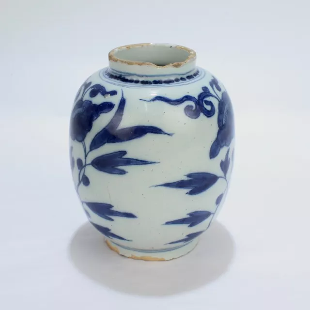 Late 17th-Early 18th Century Dutch Delft Vase or Jar Marked for Gerrit Kam - PT 3