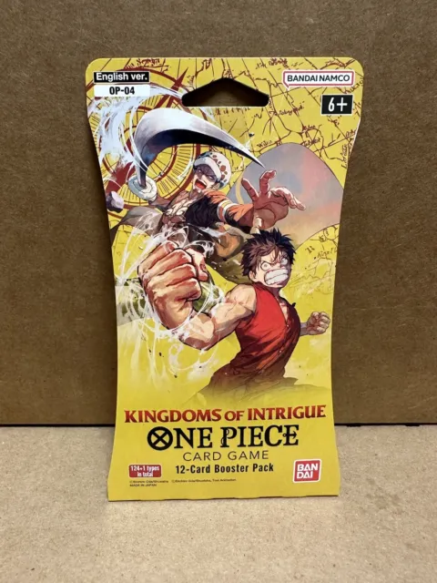One Piece TCG Kingdoms Of Intrigue English OP-04 Sleeved Booster Pack Sealed New