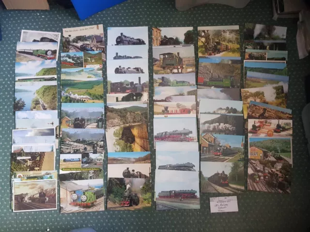 Retirement Sale 100 x postcards Rail Steam Engines used / unused (400g) #24
