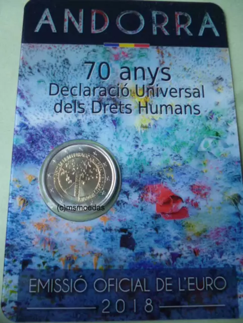 Andorra 2 Euro 2018 Menschenrechte CoinCard Gedenkmünze commemorative coin