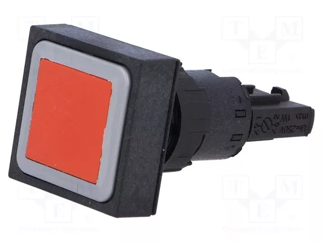 Eaton 25mm Square Red Push Button - Momentary, RMQ16, 16mm Cutout RS 207-3044