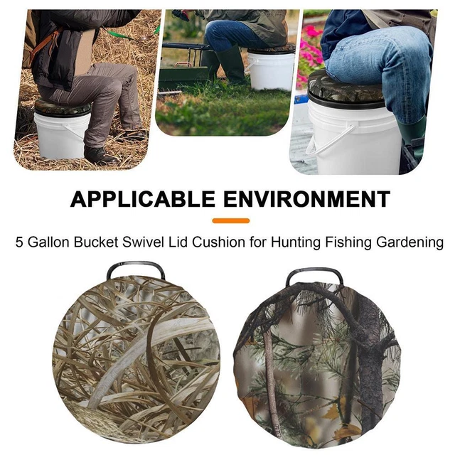 Hunting Seat Cushion Oxford Cloth 5 gallons Bucket For Fishing Outdoor-✨ M8A4