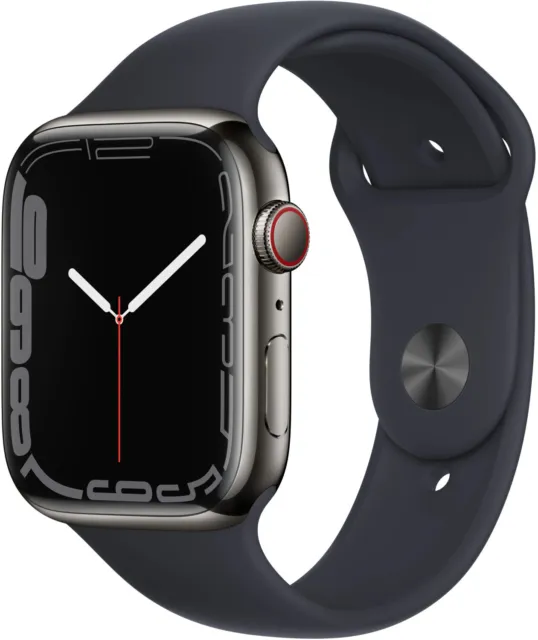 Apple Watch Series 7 45mm iOS Smartwatch Edelstahl Sport Band Cellular -DE Händ.