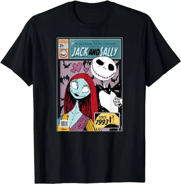 NWT DISNEY XL The Nightmare Before Christmas Jack And Sally CREW NECK  T-Shirt