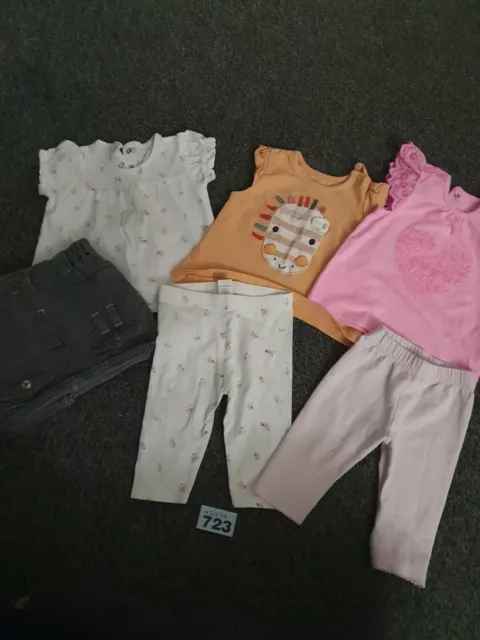Pacchetto vestiti per bambine 3-6 mesi, leggings top, gonna (B160)