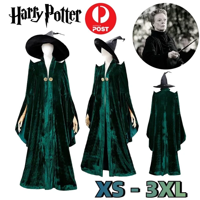 Magical Professor Robe HARRY POTTER MINERVA McGonagall Professor Cosplay Costume Robe Hat ...