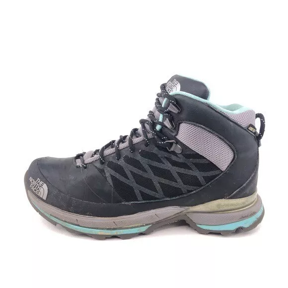 The North Face Wreck Mid GTX Hiking Boots Womens Size 7 EU 38 Outdoor Black Blue