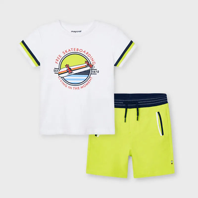 Completo T Shirt Bermuda Bambino Mayoral 3644 Cotone 52 Originale Pe 2021 New