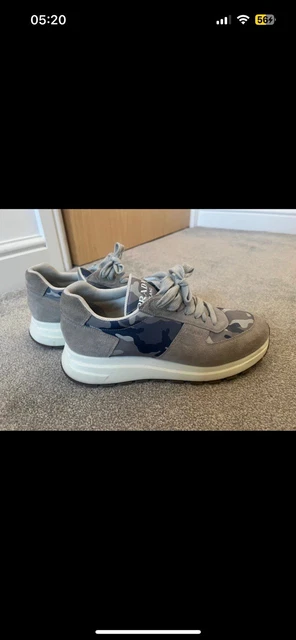 Navy Camo Prada Runners Camo Grey PRADA MEN'S RUNNER Camo Trainer