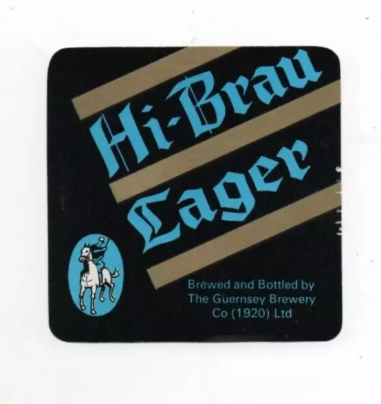 Guernsey - Vintage Beer Label - Guernsey Brewery - Hi-Brau Lager