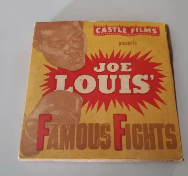 Vintage Castle Films Joe Louis Famous Fights 8mm Film Rolls In Box No.329