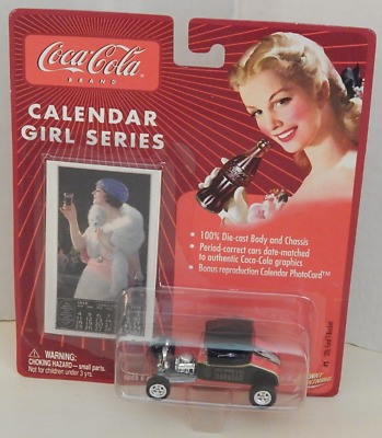 1920s T-Bucket Ford Hot Rod Johnny Lightning Coca Cola Calendar Girl 3