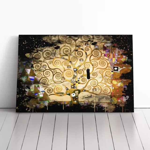 Gustav Klimt The Tree Of Life Canvas Wall Art Print Framed Picture Home Decor