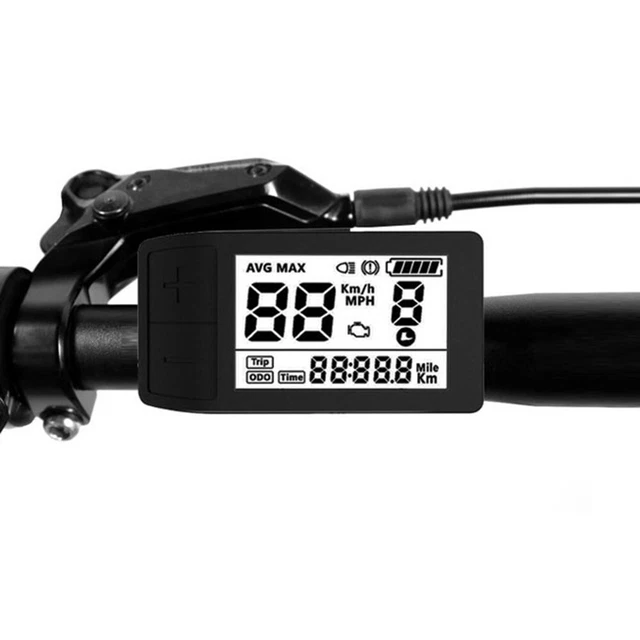 Compteur écran LCD H6C-2 Pour Vélo/trottinette électrique - Connexion Bluetooth - Noir 5 Pins