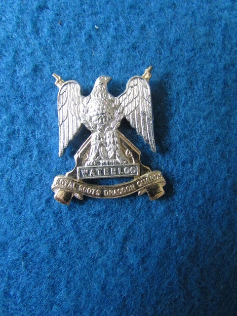 ROYAL SCOTS DRAGOON Guards Regiment Military Cap Badge Waterloo - B £10 ...