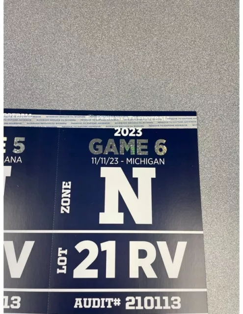 Penn State Football RV Parking Pass LOT 21 RV PSU vs Michigan November 11, 2023