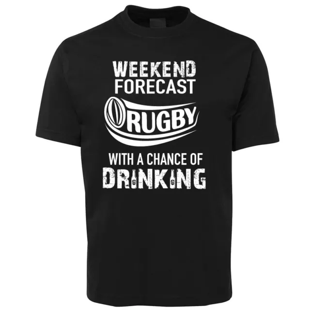 New Rugby with a chance of Drinking T Shirt 100% Cotton Size S - 10XL