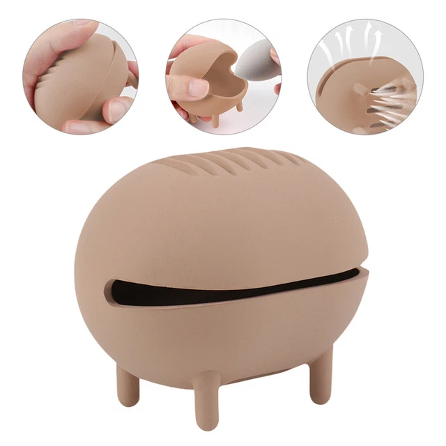 Maquillaje soporte esponja zona de viaje maquillaje esponja funda silicona polvo