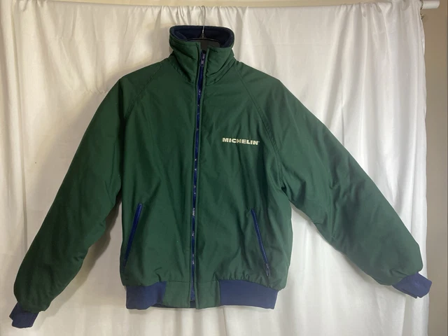 Manteau Vintage Homme Michelin Sportswear – Taille M – Bleu – Veste Bomber – Occasion Très Bon État