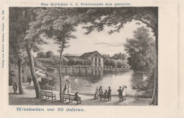 a germany old postcard postkarte deutschland wiesbaden