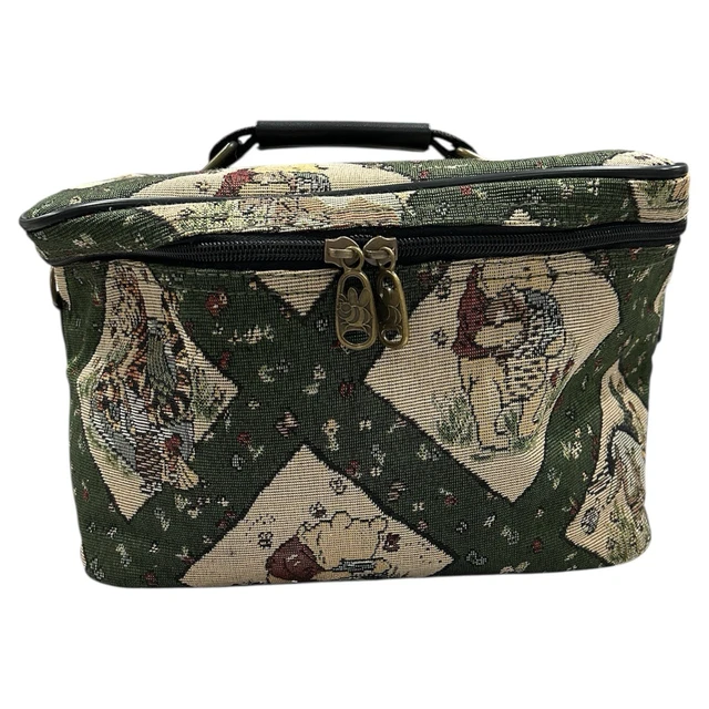 VINTAGE WINNIE THE Pooh Tapestry Rolling Duffle Bag Wheeled  display picture 2