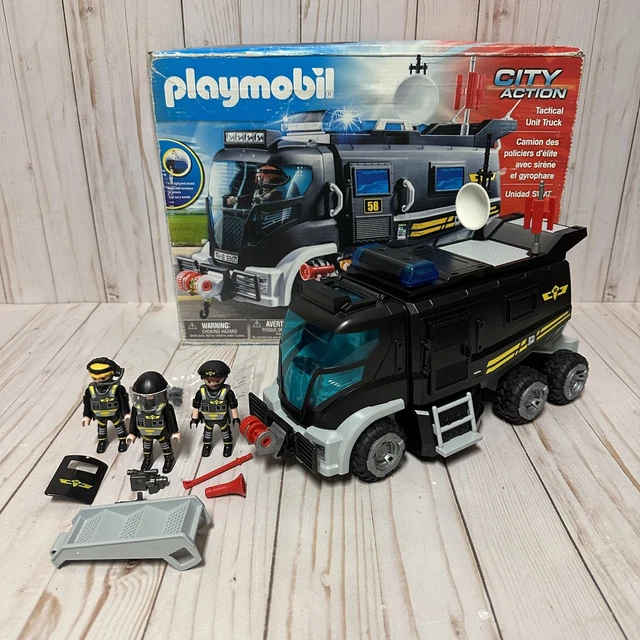 PLAYMOBIL CITY ACTION Tactical Unit Truck Set 9360 Con Caja Casi