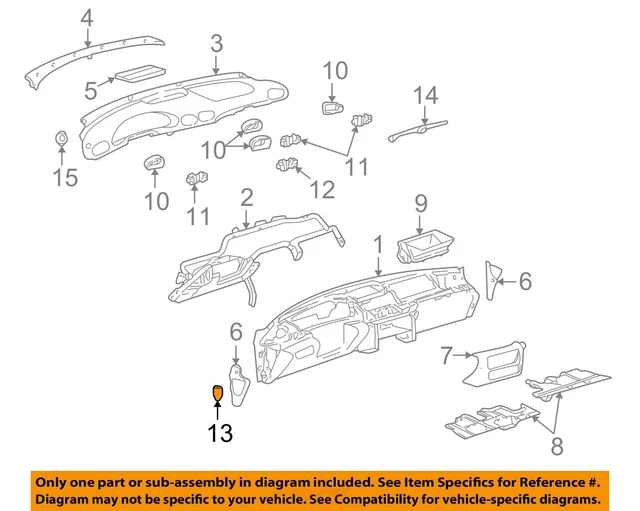 Pontiac GM OEM 95-05 Sunfire Instrument Panel Dash-Fuse Box Door 22719134