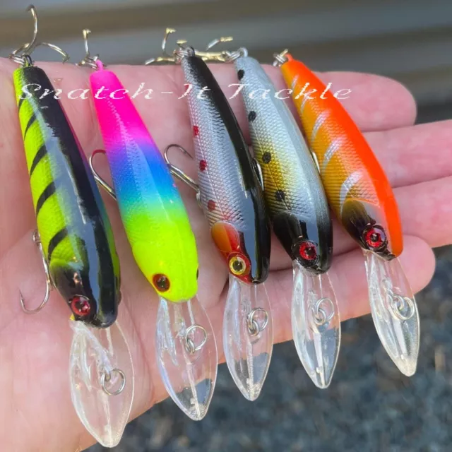 5 Redfin & Bream Freshwater Fishing Lures, Flathead, Bass, Perch, Trout ,Cod