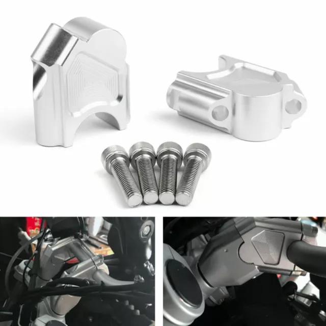 Riser prolunghe Alza Manubrio Adattatore Per BMW F800GS 2008-2017 Argento