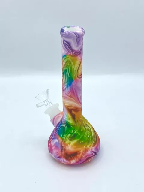 8" Silicone Water Pipe Bong Hookah Smoking Bubbler Shisha Tobacco Pipe