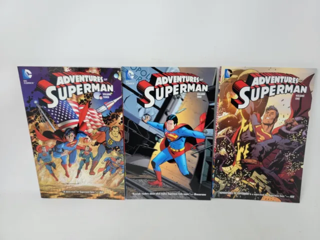 Adventures Of Superman Vol 1 2 3 By Geoff Johns ~ Dc Tpb * 3 Book Lot * *2014*