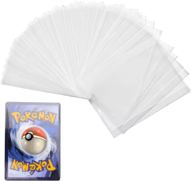 200Pcs Blanc transparent Pochettes Pour Cartes Trading Card Game Collection