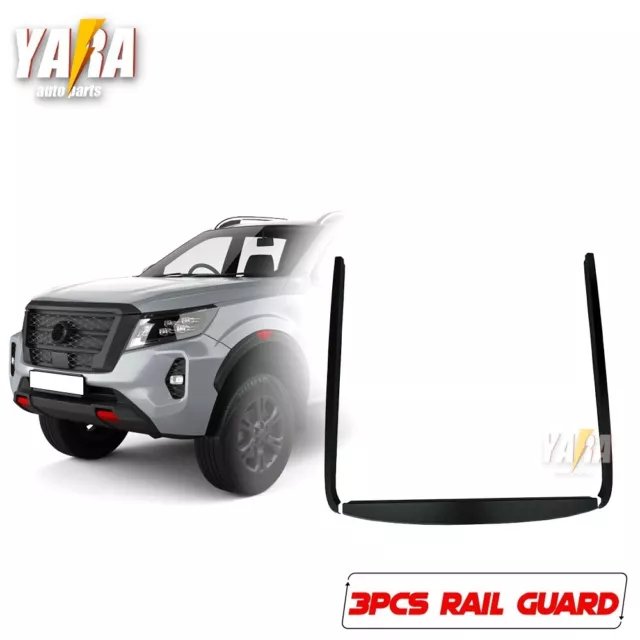 3PCS RAIL GUARD Tail Gate PROTECTOR COVER TRIM for Nissan Navara NP300 2020-2023