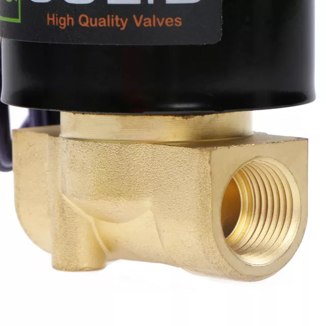 U.S. Solid Electric Solenoid Valve 3/8 inch Brass 12V DC 3