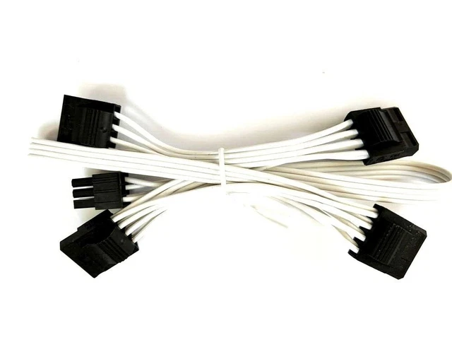Corsair Type 4 6 Pin to 4 Molex Modular Power Supply Type3 White Cable RMx HXi
