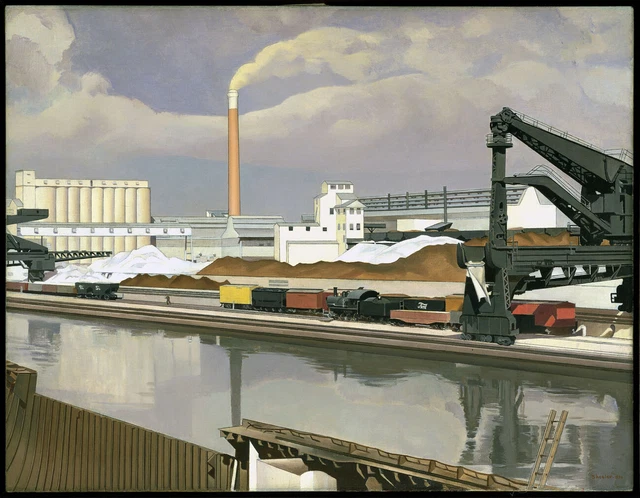 Charles Sheeler. American Landscape, 1930 Oil on canvas. MoMA. Tirage prepress
