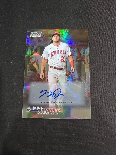 2023 Topps Stadium Club Mike Trout Chrome Refractor Auto 24/25 💥