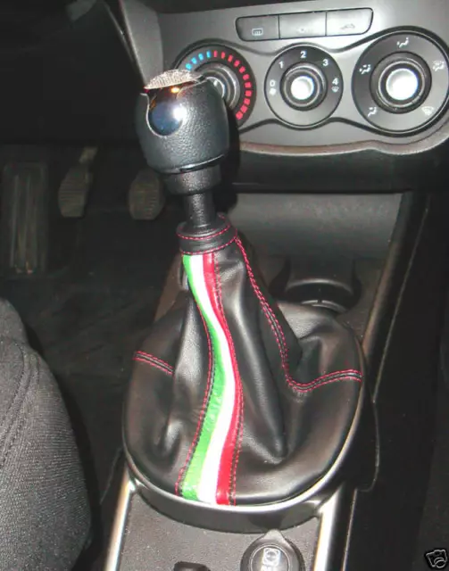 Alfa Romeo Mito Schaltsack Echtes Leder + Dreifarbig
