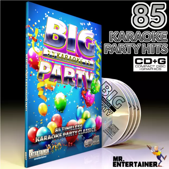 Mr Entertainer BIG Karaoke PARTY. 4 CD+G/CDG Disc Set. 85 Timeless Party Hits