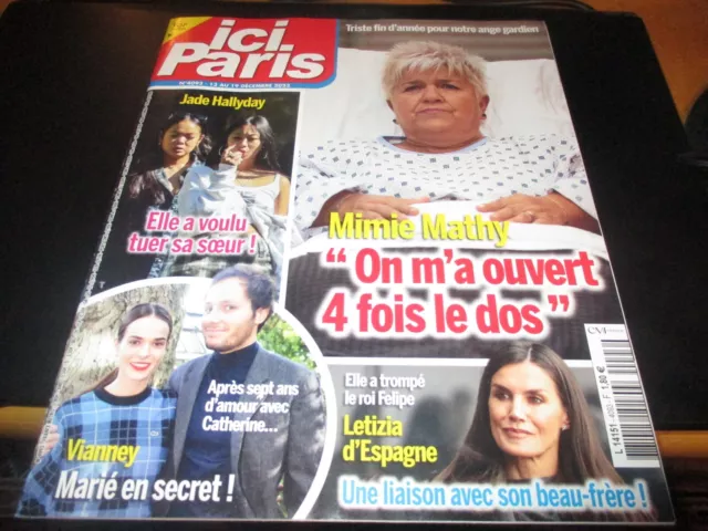 REVUE "ICI PARIS N°4093 - 2023" Mimie MATHY, Jade HALLYDAY, Vianney