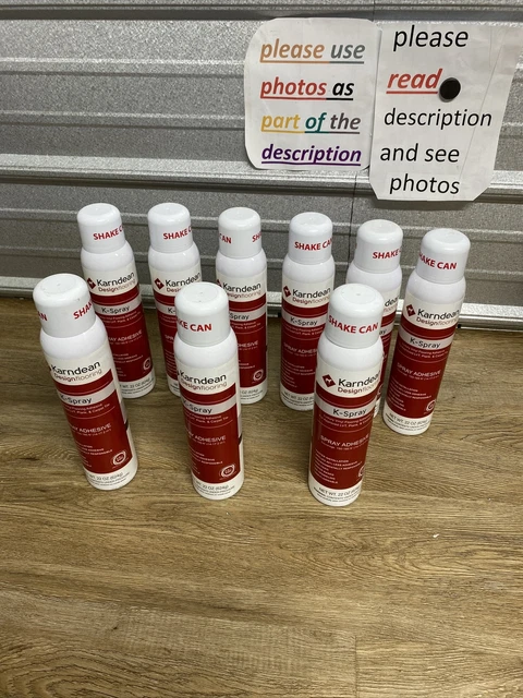 KARNDEAN Floor spray adhesive K-spray 9 cans total READ lvt plank carpet tile