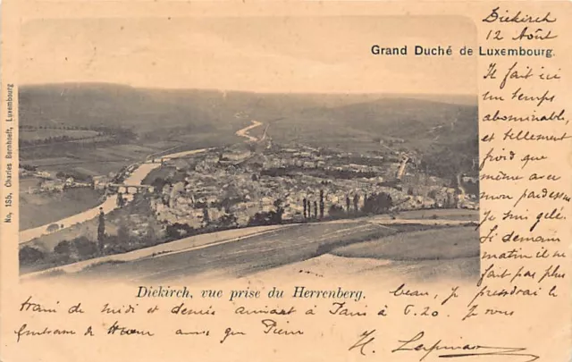 Luxembourg - DIEKIRCH - Vue prise du Herrenberg - Ed. Charles Bernhoeft 185