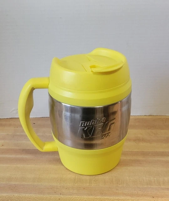 Insulated Bubba Keg 52 Oz Barrel Shaped Travel Tumbler Yellow Stainless Steel