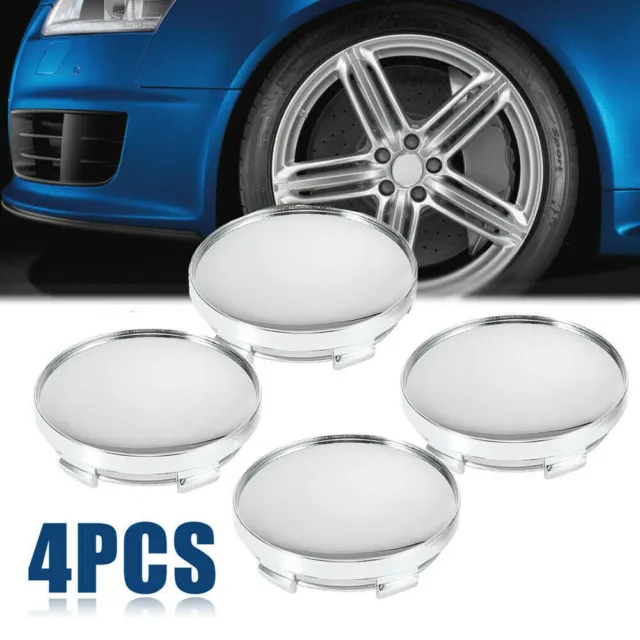 4Pcs Universal 63mm Car Wheel Center Caps Hub Tyre Rim Hub ABS Chrome Cap Cover