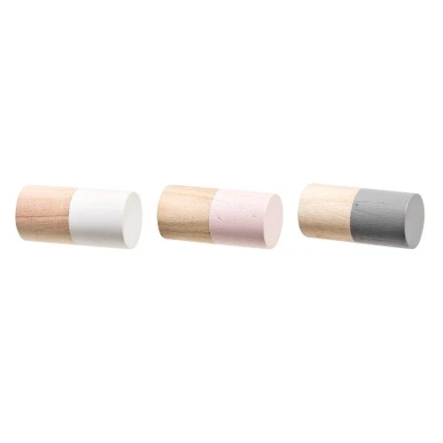 Set De 3 Percheros De Madera Para Pared